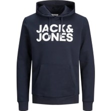 Jack & Jones 12152840 Jjecorp Logo Sweat Hood Noos Lacivert