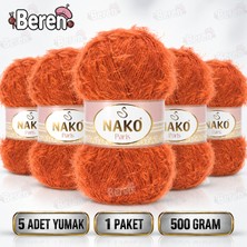 Nako Paris - 4888 Oranj - 5'li Paket - 100GR/245M - El Örgü Ipi - Hırka, Kazak, Bluz, Atkı, Bere, Şal