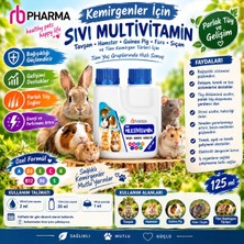 Sıvı Multivitamin Tavşan , Hamster Vb. Kemirgen Için (Tüm Yaş Gruplarında Hızlı Sonuç ) Parlak Tüy ve Gelişim 125 ml
