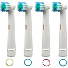 Lovyco Yedek Diş Fırçası Kafaları 4 Adet Oral-B Elektrikli Diş Fırçası İçin Yumuşak Kıllar