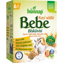 Hünnap Keçi Sütlü Bebek Bisküvisi 400 Gram 6 Adet 6 Aydan İtibaren Bisküvili İçerik