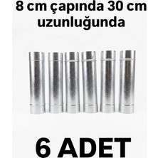Dorello 8 cm Çap 30 cm Paslanmaz Soba Borusu Küçük Kamp Sobası, Pelet Sobası ve Kuzine Baca Uzatma Borusu