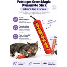 Petstages Green Magic Dynamyte Stick Catnip’li Kedi Çiğneme Oyuncağı - 100% Organik Kedi Nanesi Dolgulu