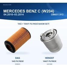 Dag + Hengst Mercedes C 200 Cdı W204 OM651.913 Yağ ve Yakıt Filtresi Bakım Seti