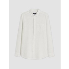 Lc Waikiki Yeni Sezon Beyaz Regular Fit Armürlü Erkek Gömlek