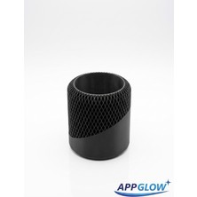 App Glow Dekoratif Siyah Petek Desenli Kalemlik