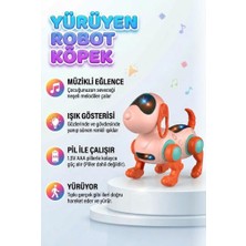Farbu Oyuncak Yürüyen Robot Müzik ve Işıklı 16 cm Sallanan Kafalı Gerçekçi Haraketli Eğlenceli Oyuncak Köpek Pembe