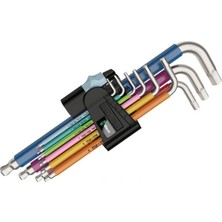 Wera 3950/9 Spkl Paslanmaz Top Başlı Uzun Alyan Anahtar Takımı (05022669001)