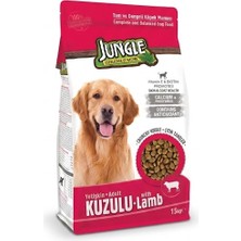 Jungle 15 kg Kuzu Etli Yetişkin Köpek Maması İçin Yüksek Proteinli Beslenme