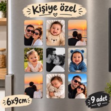 Rozika Studio Kişiye Özel Fotoğraflı Buzdolabı Magneti 6X9CM 9 Adet