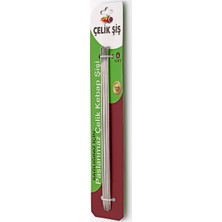 Gönen Çelik Gönen Paslanmaz Çelik Kebap Şişleri 6 Adet 25 cm Çelik Şiş Özellikli Sağlıklı Kullanım