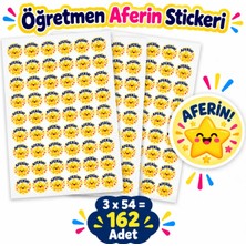 Kidzay 162'LI Öğretmen Aferin Stickerı 3X54 Başarı ve Ödül Etiketi
