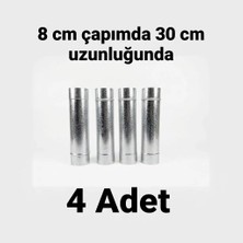 Dorello 8 cm Çap 30 cm Paslanmaz Soba Borusu Küçük Kamp Sobası, Pelet Sobası ve Kuzine Baca Uzatma Borusu