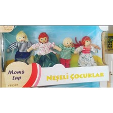 Neşeli Çocuklar Ahşap Aile 4 Lü