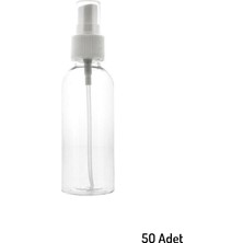 Juliano 50 Adet Doldurulabilir Plastik Sprey Şişesi 100 ml Kolonya Dezenfektan İçin Şişe