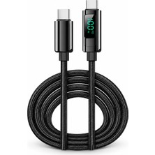 Boğazören Honor 200 Pro Magic 6 Pro & 7 P Uyumlu Siyah Renk 2m 100W Hızlı Şarj Kablosu Type-C To Type-C Örgülü Data Kablo  Oneplus 11/12 Huawei P 70 Pro/ultra Super Charge Pd Çipli Kırılmaz Güçlü Şarj Kablosu