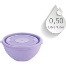 Hibana Kapaklı Kase Gıdaya Uygun Plastik 500 Ml..moe