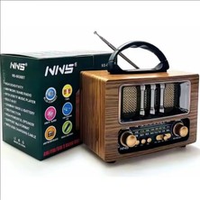 Junglee Mini Nostaljik Radyo Bluetooth Speaker Şarjlı Sd Kart USB Girişli Mp3 Çalar Kablosuz Hoparlör