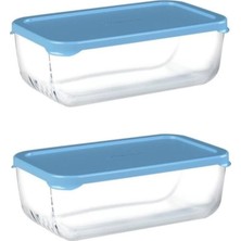 Hibana 53743 2'li Snowbox Saklama Kabı Mavi Kapaklı