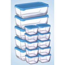 Hibana 15 Parça Snowbox Mavi Veya Yeşil Kapaklı Saklama Kabı Takımı / 5 Büyük 10 Küçük / Özel Set