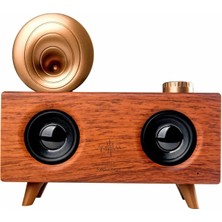 Junglee Nostaljik Ahşap Radyo Şarjlı Taşınabilir Bluetooth Hoparlör Sd Kart USB Girişli Retro Speaker