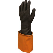 Beybi Korun Uzun Siyah Tırtıklı Eldiven 60 cm