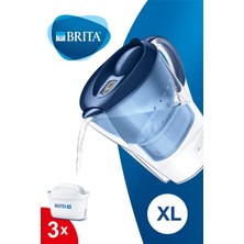 BRITA Marella XL 3 Parça Mavi Su Arıtma Sürahisi ile Pratik Kullanım