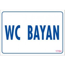 Pvc Levha Quot;wc Bayanquot; 17,5*25 cm