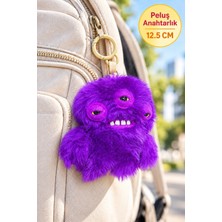 Toyfest Fuggler Annoyed Alien Mor Üç Gözlü Peluş Anahtarlık - 12.5 cm