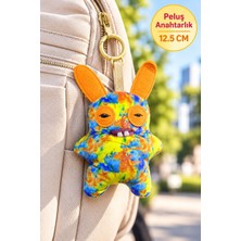 Toyfest Fuggler Rabid Rabbit Çok Renkli Turuncu Kulaklı Peluş Anahtarlık - 12.5 cm