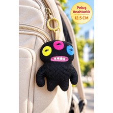 Toyfest Fuggler Annoyed Alien Siyah Üç Gözlü Peluş Anahtarlık - 12.5 cm
