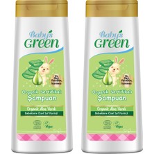 Baby's Green Organik Aloe Veralı Bebek Şampuanı 2 Adet x 400 ml Dermatolojik Test Edilmiş Paraben İçermez