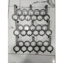 Hibana Kapı Arkası Kıyafet Takı Anahtar Askısı 3 Adet Gri, Plastik