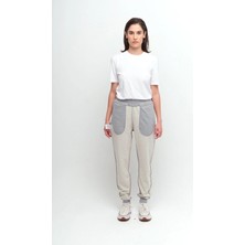 Beord Unisex %100 Pamuk Cepli Lastikli Paça Ham-Gri Eşofman Altı Double Sided BSP1-143