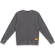 Beord %100 Pamuk Bisiklet Yaka Erkek Sweatshirt Regular Koyu Gri BSS1-138
