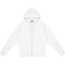 Beord Taş Rengi %100 Pamuk Kapüşonlu Fermuarlı Regular Sweatshirt Zip 0002 BZT1-135