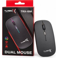 Turbox TRX-15M Dual Mouse Wireless+Bluettoth Siyah Rgb Optik Mouse