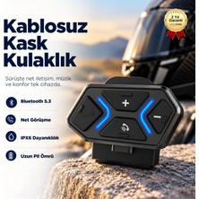 Hızlı Store Motosiklet Kaskı Için Suya ve Toza Dayanıklı Kablosuz Mikrofonlu Kulaklık