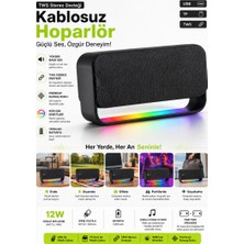 Crow'S Tech Bluetooth Hoparlör Taşınabilir Kablosuz Speaker Usb/tf/tws Destekli 1200MAH 12W Güçlü Bass Ses Bombası