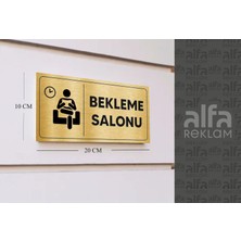 Alfa Reklam Ajansı Bekleme Salonu Yazılı Metal Levha