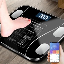 Efnaz Style Yağ Ölçer Fonksiyonlu Dijital Baskül Elektronik Tartı Akıllı Bluetooth LCD Dijital Ekran Ev Vücut