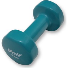 Voit 4 Kg Db107 Dipping Dumbell Yeşil Renkli Vücut Geliştirme Ağırlığı Vinyl Döküm Kaplama
