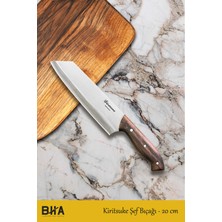 Sürmene Bıçakçı Hacı Ahmet Sürmene Kiritsuke Ahşap Ceviz Sap Şef Bıçağı Premium Kalite | 20 cm Çelik