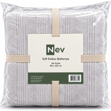 Özdilek Nev Serisi Soft Embos Tek Kişilik Battaniye (150X220) - Gri