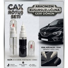 CAXCOLORS Cax Özel Kodlu Araç Çizik Giderme Rötuş Boyası Seti 25 ml Pratik Taş Izi Tamir Kit Hızlı Sonuç Renault - Gnv (Noir Nacre / Siyah)