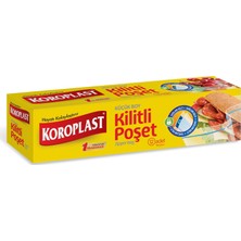 Koroplast Küçük Boy Kilitli Mutfak Torbası 12'li Set 19x25 cm Yıkanabilir Sızdırmaz Hava Geçirmez