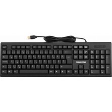 Concord C-72 Standart Kablolu Türkçe F Klavye Yüksek Kalite Sessiz F Klavye Standart Tüm Pc Uyumlu - Okullar Için Uygundur - Katip Katiplik Sınav
