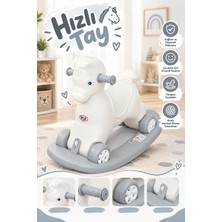 Pozart Lüks Sallanan At Hızlı Tay Tekerlekli 2in1
