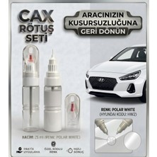 CAXCOLORS Cax Özel Kodlu Araç Çizik Giderme Rötuş Boyası Seti 25 ml Pratik Taş Izi Tamir Kit Hızlı Sonuç Hyundai - Hw2 (Polar White)