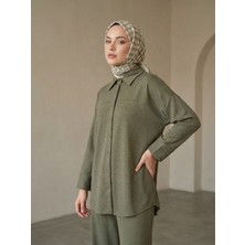 Miostil Roba Detay Panolonlu Takım-Haki